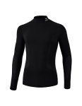 Erima Functional Underwear Long Sleeve Shirt Athletic Turtleneck with Collar (Seamless) Black Men's